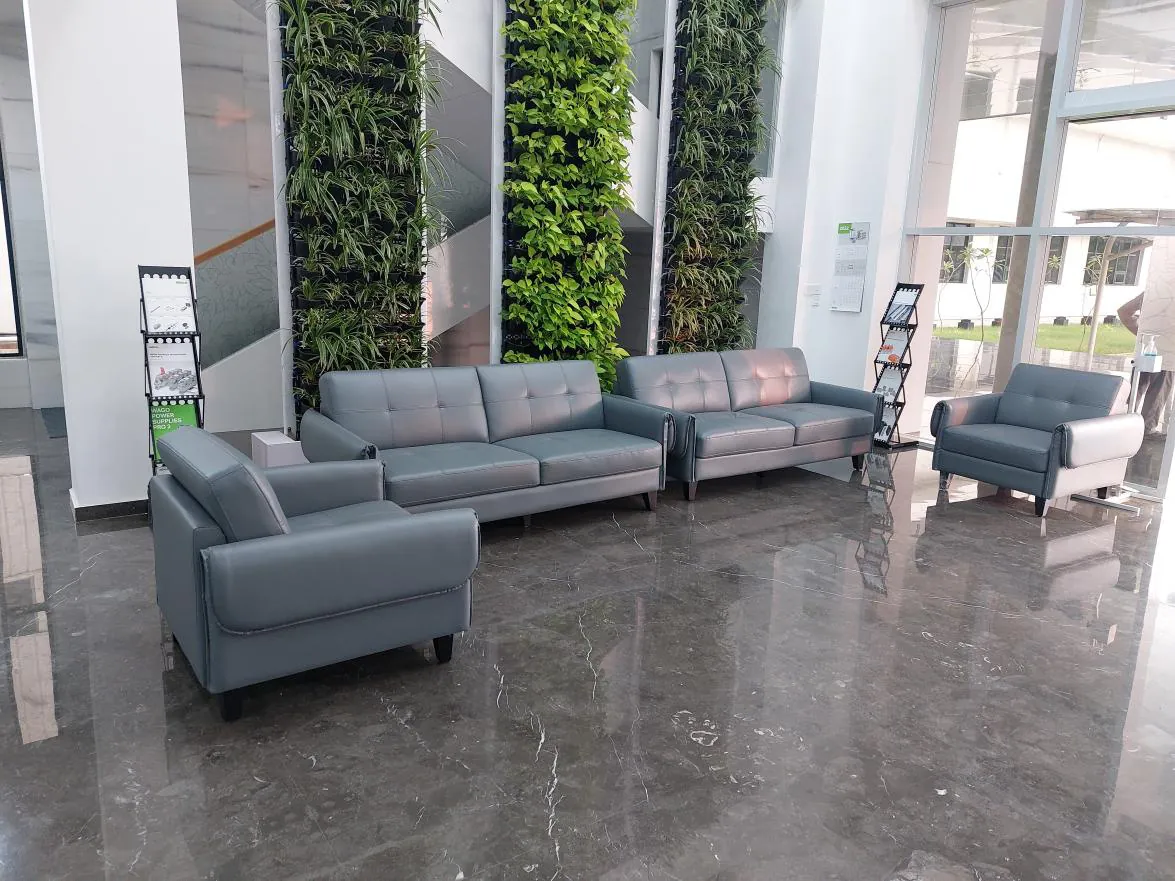 Reception lounge with vertical gardens