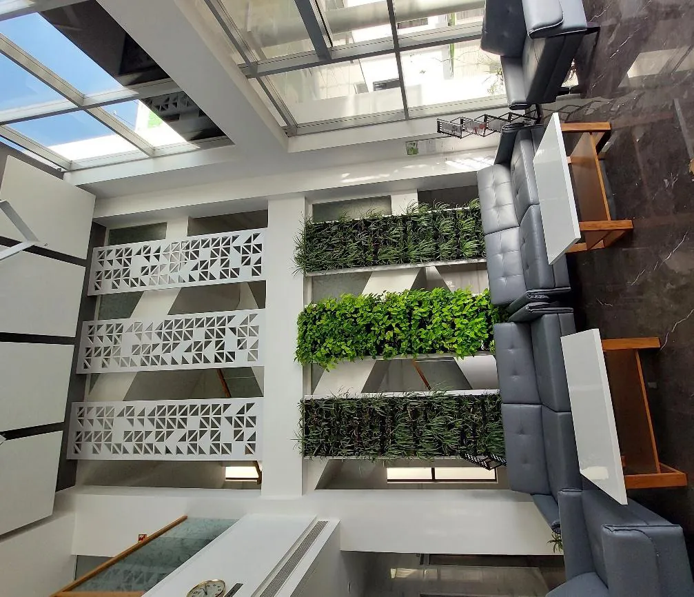 Double-height atrium
